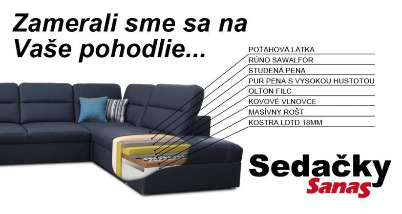 Rohová sedačka NATALI LUX