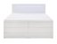 BOXSPRING POSTEĽ KARIN U - s úložným priestorom, biela koženka