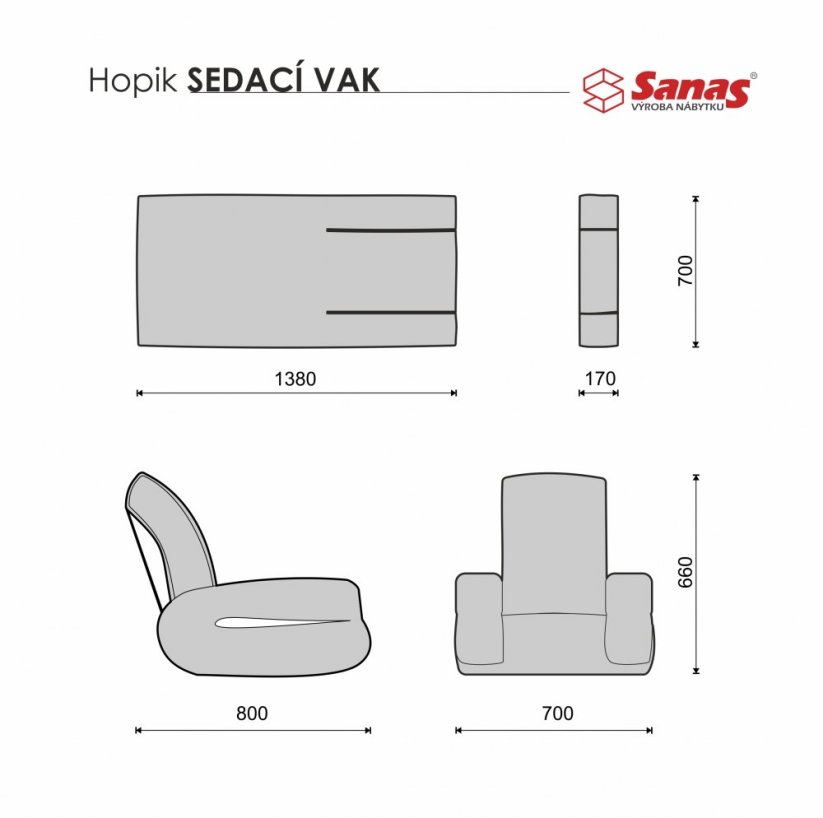 Sedací vak HOPIK
