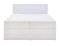 BOXSPRING POSTEĽ KARIN U - s úložným priestorom, biela koženka
