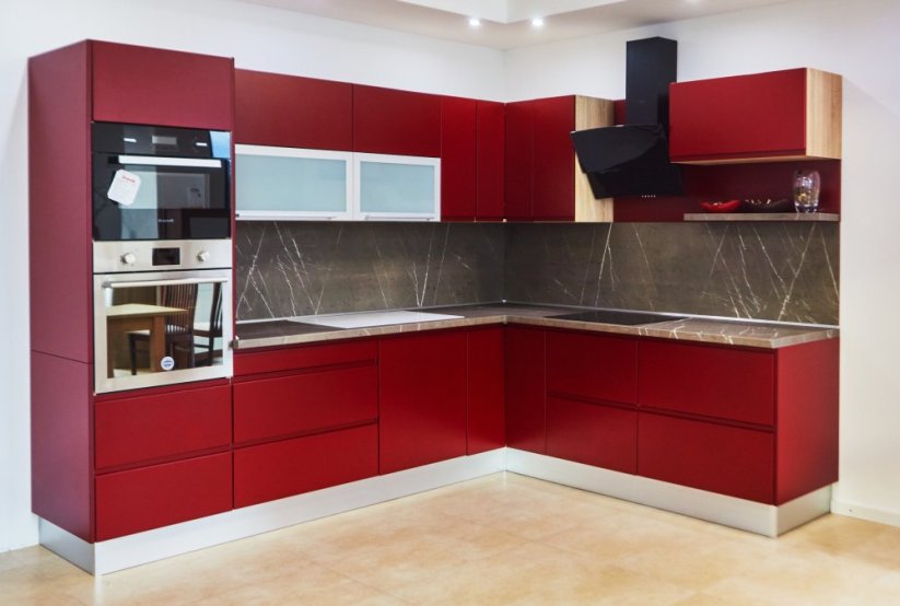 KUCHYNSKÁ LINKA EXCLUSIV Striekaná MDF/RAL 3011 Červenohnedá