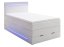 BOXSPRING POSTEĽ KARIN U - s úložným priestorom, biela koženka